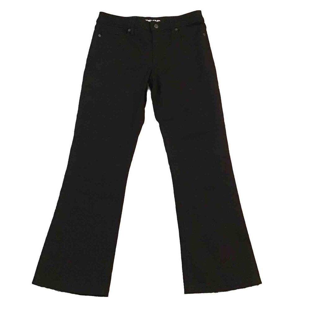 Lands End Bootcut Jeans Women's Size 4 Black Mid Rise Short [27 inseam]